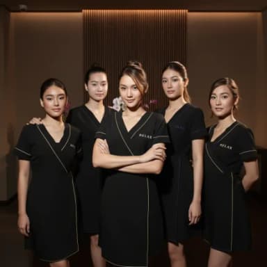 Five of the therapist team in uniform